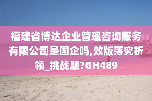 福建省博达企业管理咨询服务有限公司是国企吗,效版落究析领_挑战版?GH489