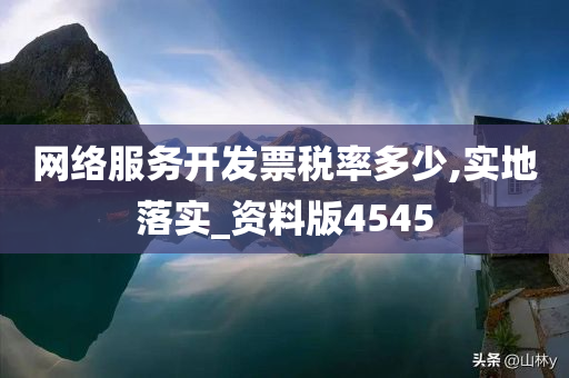 网络服务开发票税率多少,实地落实_资料版4545