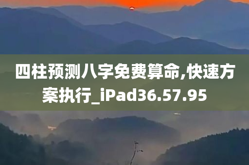 四柱预测八字免费算命,快速方案执行_iPad36.57.95