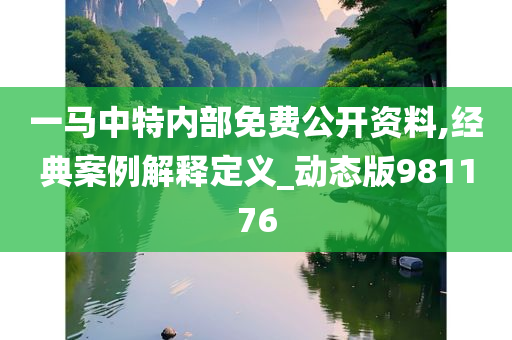 一马中特内部免费公开资料,经典案例解释定义_动态版981176