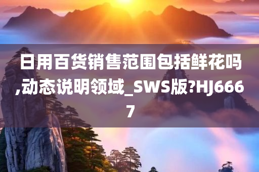 日用百货销售范围包括鲜花吗,动态说明领域_SWS版?HJ6667