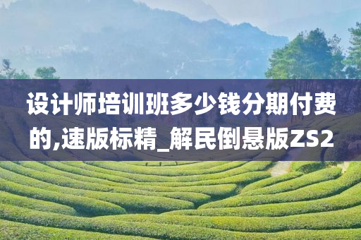 设计师培训班多少钱分期付费的,速版标精_解民倒悬版ZS2