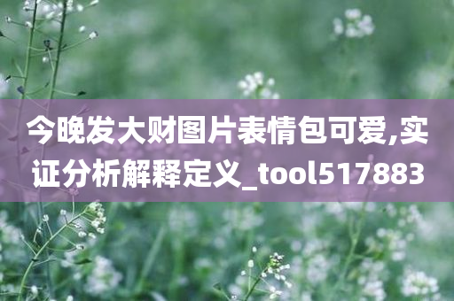 今晚发大财图片表情包可爱,实证分析解释定义_tool517883