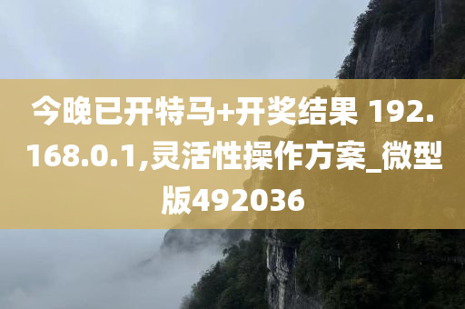 今晚已开特马+开奖结果 192.168.0.1,灵活性操作方案_微型版492036