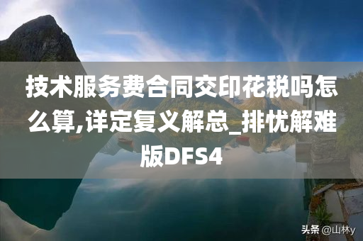 技术服务费合同交印花税吗怎么算,详定复义解总_排忧解难版DFS4