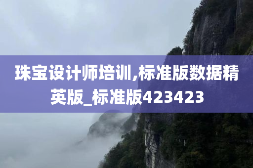 珠宝设计师培训,标准版数据精英版_标准版423423