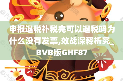 申报退税补税完可以退税吗为什么没有发票,效战深释析究_BVB版GHF87