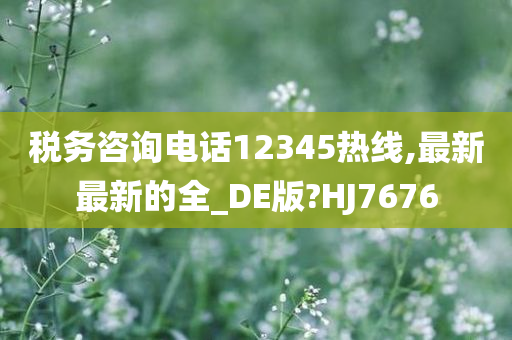 税务咨询电话12345热线,最新最新的全_DE版?HJ7676