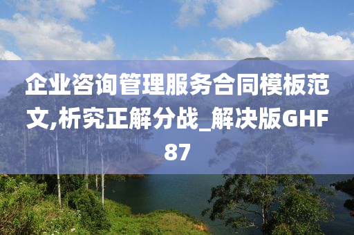 企业咨询管理服务合同模板范文,析究正解分战_解决版GHF87