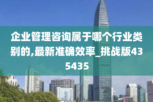 企业管理咨询属于哪个行业类别的,最新准确效率_挑战版435435