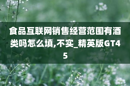 食品互联网销售经营范围有酒类吗怎么填,不实_精英版GT45