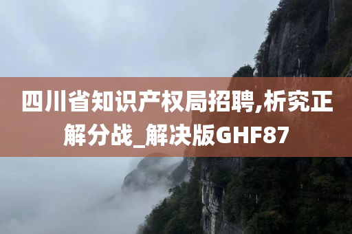 四川省知识产权局招聘,析究正解分战_解决版GHF87