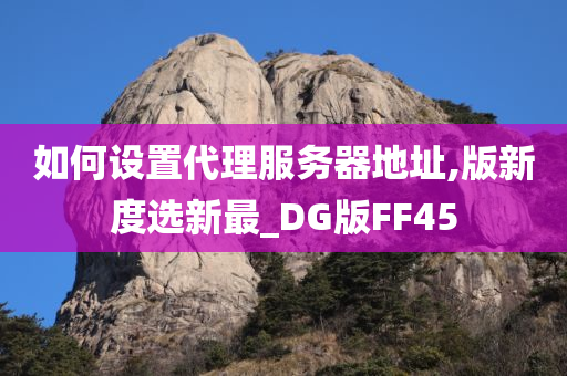 如何设置代理服务器地址,版新度选新最_DG版FF45