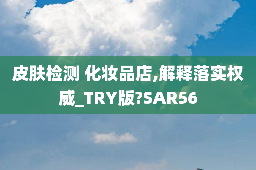 皮肤检测 化妆品店,解释落实权威_TRY版?SAR56