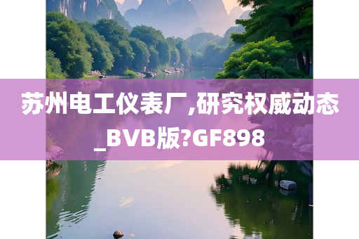 苏州电工仪表厂,研究权威动态_BVB版?GF898