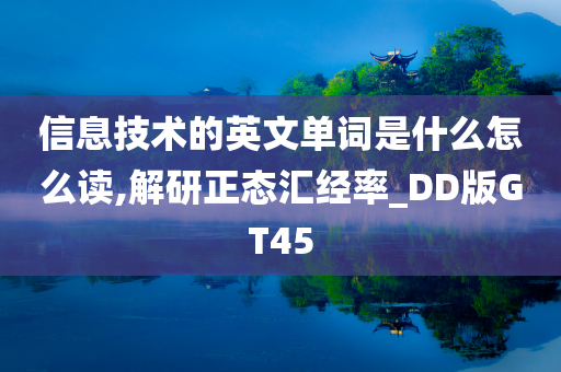 信息技术的英文单词是什么怎么读,解研正态汇经率_DD版GT45