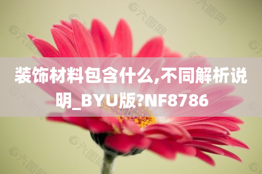 装饰材料包含什么,不同解析说明_BYU版?NF8786