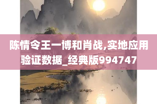 陈情令王一博和肖战,实地应用验证数据_经典版994747