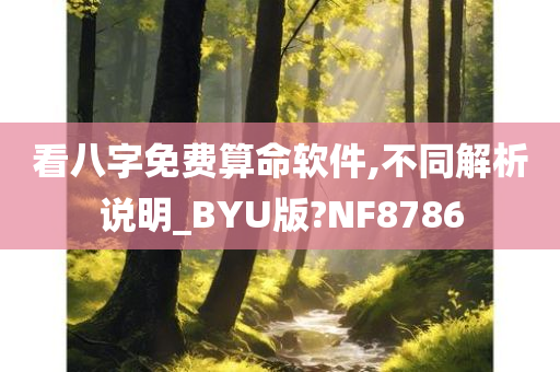 看八字免费算命软件,不同解析说明_BYU版?NF8786