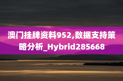 澳门挂牌资料952,数据支持策略分析_Hybrid285668