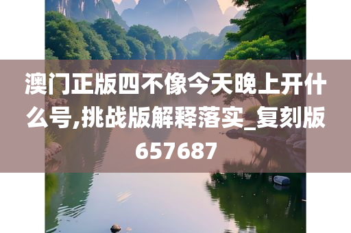 澳门正版四不像今天晚上开什么号,挑战版解释落实_复刻版657687