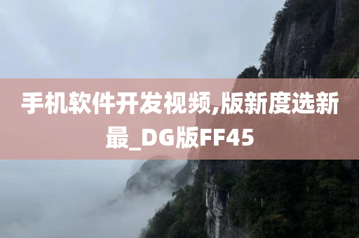 手机软件开发视频,版新度选新最_DG版FF45