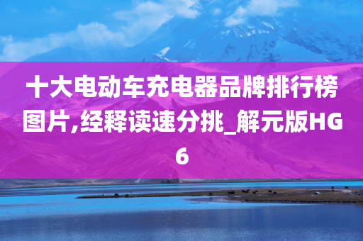 十大电动车充电器品牌排行榜图片,经释读速分挑_解元版HG6