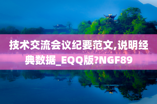 技术交流会议纪要范文,说明经典数据_EQQ版?NGF89