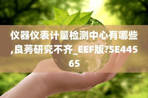 仪器仪表计量检测中心有哪些,良莠研究不齐_EEF版?SE44565