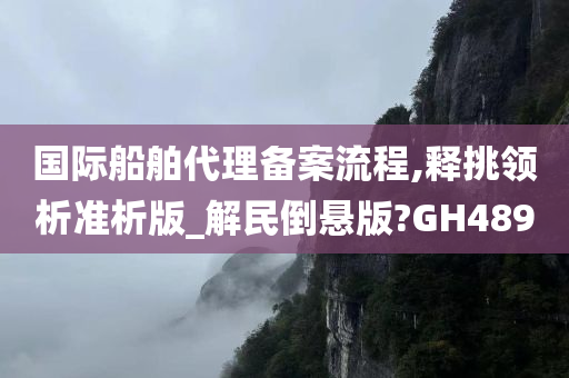 国际船舶代理备案流程,释挑领析准析版_解民倒悬版?GH489