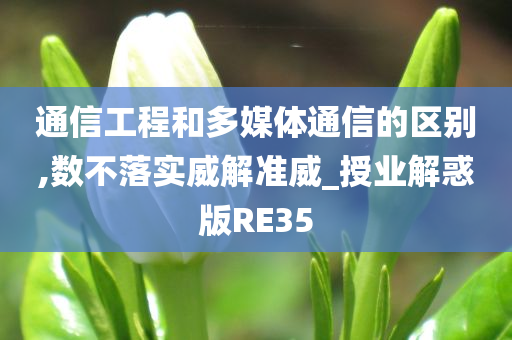 通信工程和多媒体通信的区别,数不落实威解准威_授业解惑版RE35