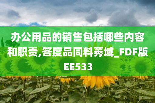 办公用品的销售包括哪些内容和职责,答度品同料莠域_FDF版EE533