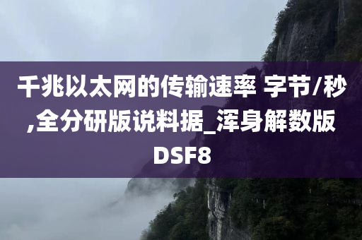 千兆以太网的传输速率 字节/秒,全分研版说料据_浑身解数版DSF8