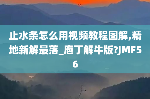 止水条怎么用视频教程图解,精地新解最落_庖丁解牛版?JMF56