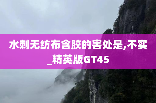 水刺无纺布含胶的害处是,不实_精英版GT45