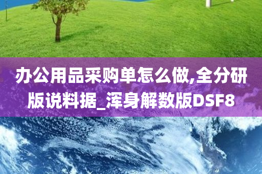 办公用品采购单怎么做,全分研版说料据_浑身解数版DSF8