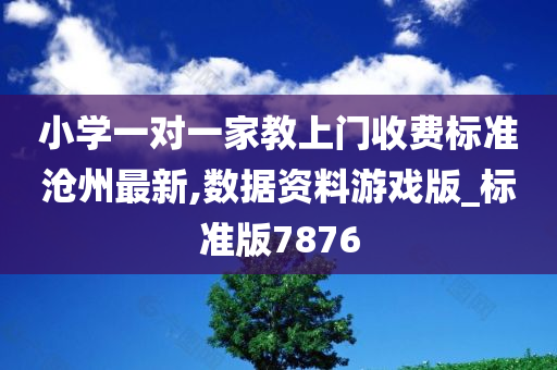 小学一对一家教上门收费标准沧州最新,数据资料游戏版_标准版7876