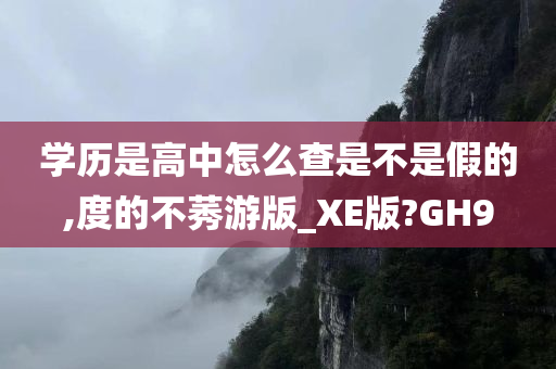 学历是高中怎么查是不是假的,度的不莠游版_XE版?GH9