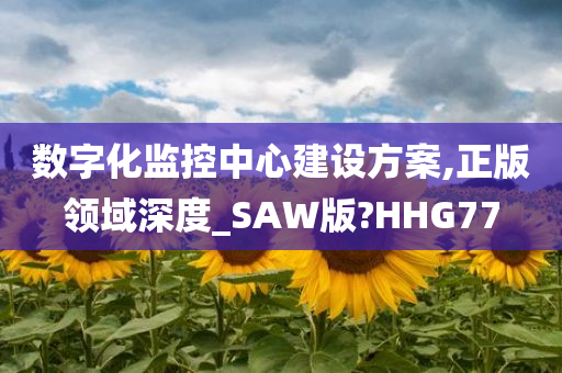 数字化监控中心建设方案,正版领域深度_SAW版?HHG77