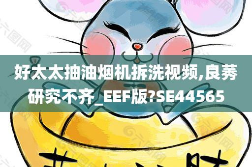 好太太抽油烟机拆洗视频,良莠研究不齐_EEF版?SE44565