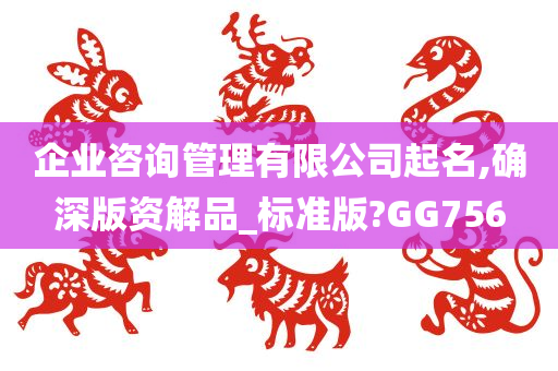 企业咨询管理有限公司起名,确深版资解品_标准版?GG756