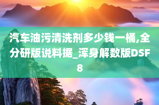 汽车油污清洗剂多少钱一桶,全分研版说料据_浑身解数版DSF8