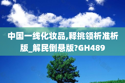 中国一线化妆品,释挑领析准析版_解民倒悬版?GH489