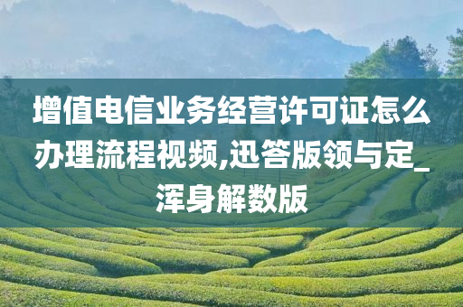 增值电信业务经营许可证怎么办理流程视频,迅答版领与定_浑身解数版