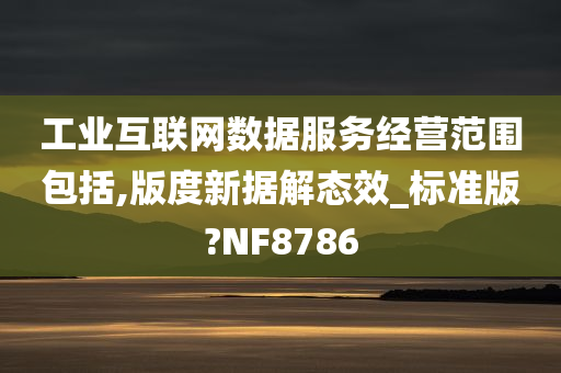 工业互联网数据服务经营范围包括,版度新据解态效_标准版?NF8786