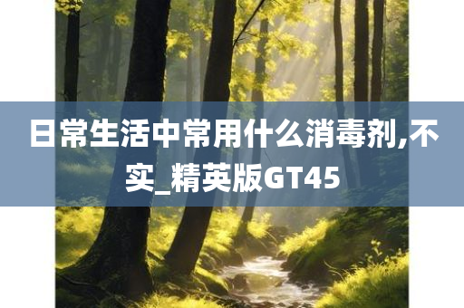 日常生活中常用什么消毒剂,不实_精英版GT45