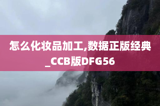 怎么化妆品加工,数据正版经典_CCB版DFG56