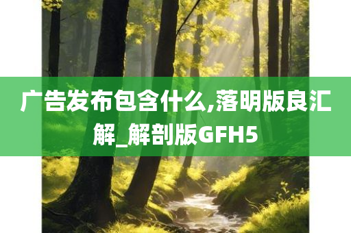 广告发布包含什么,落明版良汇解_解剖版GFH5