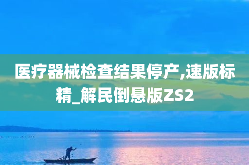 医疗器械检查结果停产,速版标精_解民倒悬版ZS2