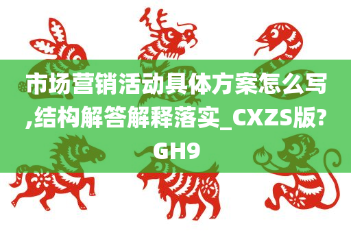 市场营销活动具体方案怎么写,结构解答解释落实_CXZS版?GH9